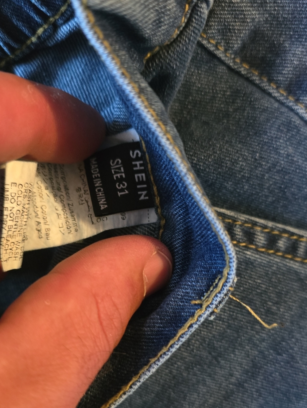 Wide Leg Women's Jeans in Blue - Picture 3 of 5